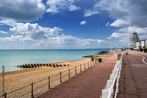 Looking towards St Leonards on sea from Hastings pier