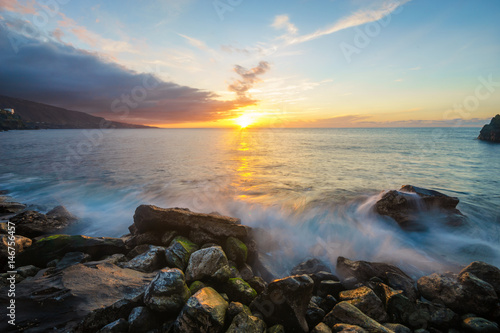 Sunset over the Atlantic coast of Tenerife, Puerto de la Cruz, Punta Brava © Mike Mareen