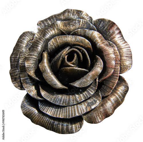 Rose handmade forged from metal