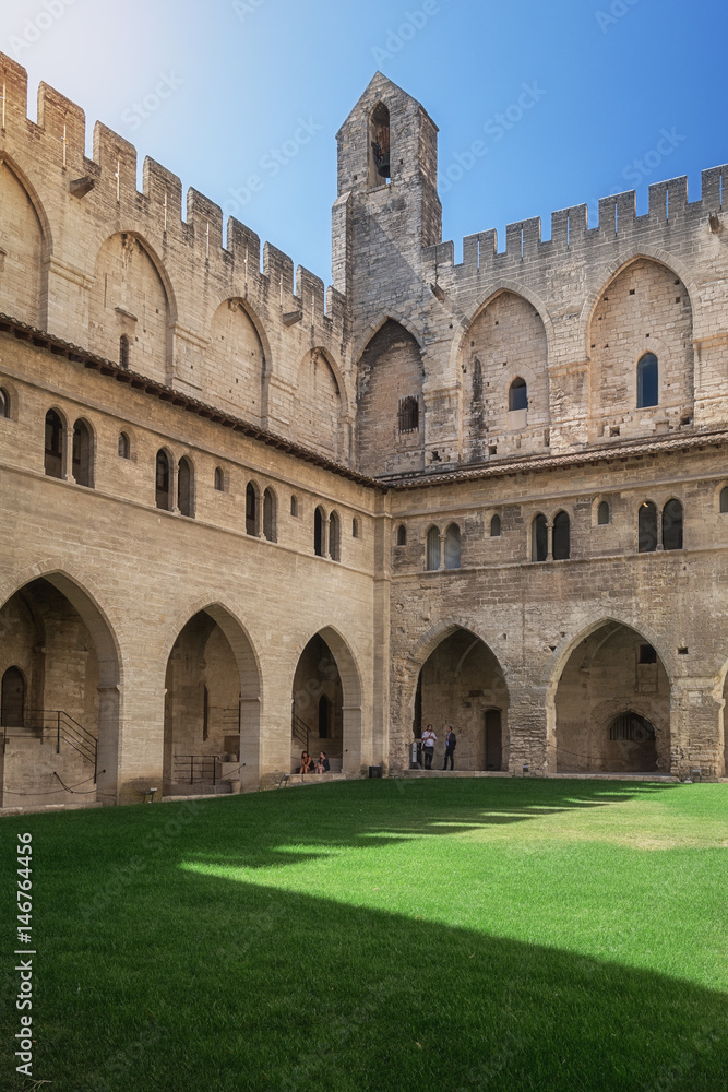 Courtyard of the Papal palace in Avignon