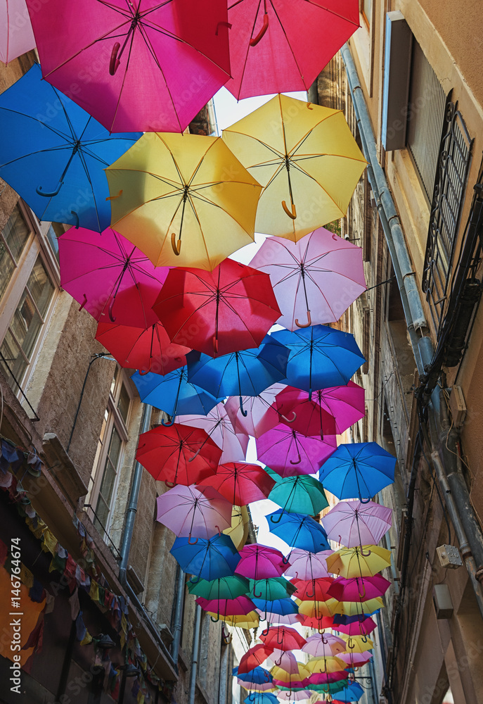 Umbrella street in Avignon