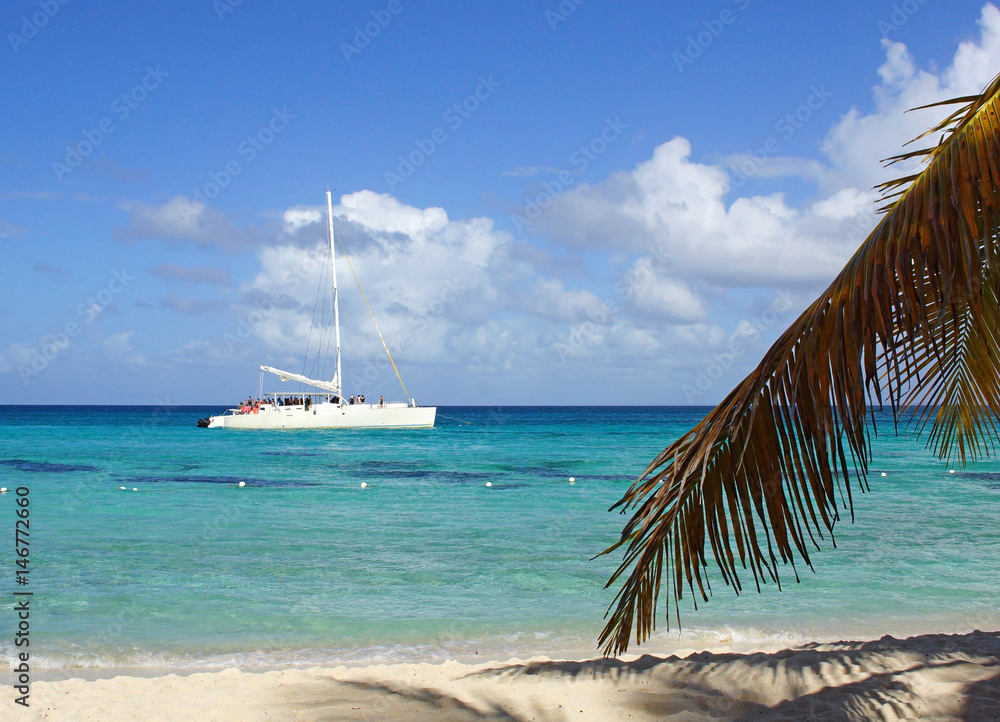 Fototapeta premium Karibischer Strand, Dominikanische Republik