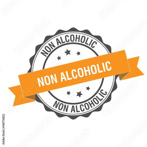 Non alcoholic stamp illustration
