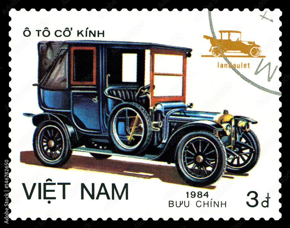 Postage stamp.  Car Landaulet.