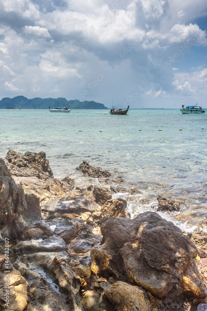 TUP ISLAND Beach sea view in Krabi Thailand