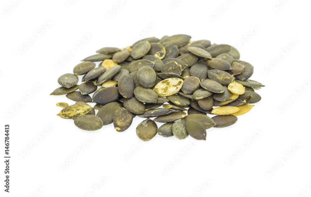 Pumpkin seed isolated on white background. Pumpkin seed isolated on white background.