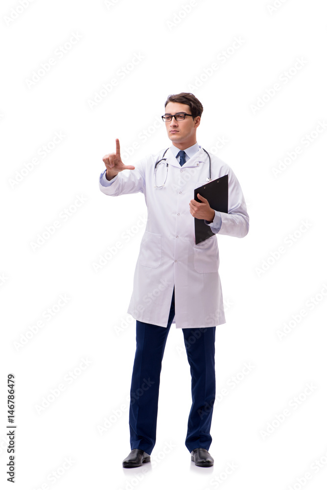 Young doctor isolated on white background Young doctor isolated on white background