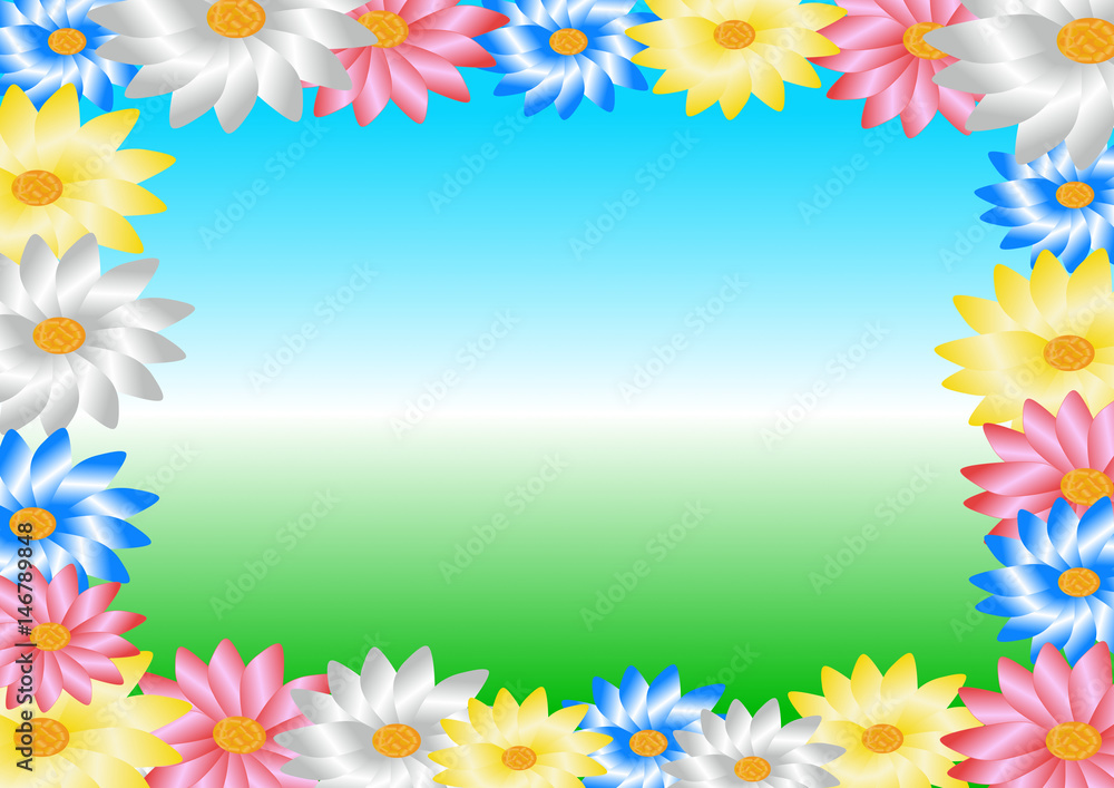 Silky flowers background with copy space for text