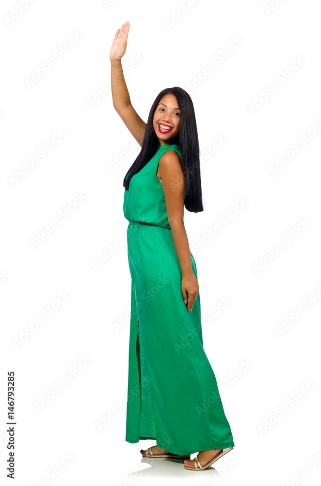 Nice woman model isolated on the white background Nice woman model isolated on the white background