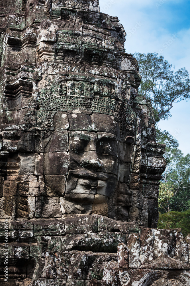 ruins of temple of Bayon, Siem Reap, Cambodia
