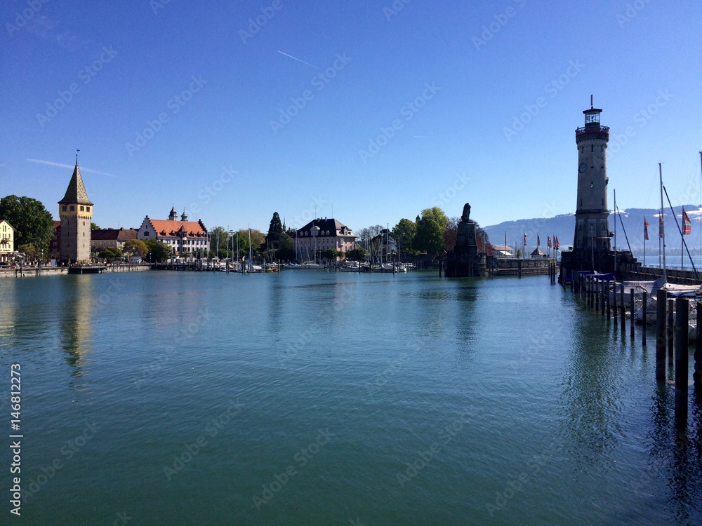 Fototapeta premium Hafen in Lindau (Bayern)