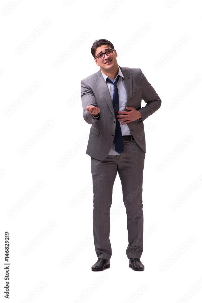 Bankrupt businessman isolated on white background Bankrupt businessman isolated on white background
