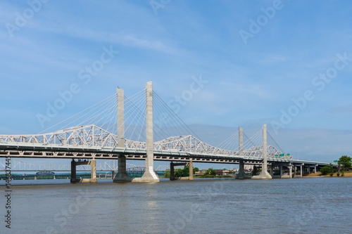 View of Bridges on the Ohio River in Louisville, Kentucky