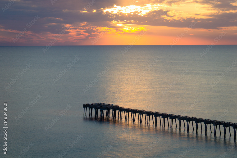 Fototapeta premium Florida Sunset and Pier 