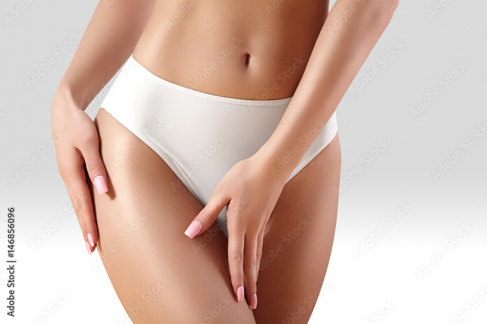 Spa, wellness. Healthy slim body. Beautiful sexy hips. Fitness or plastic surgery. Perfect buttocks without cellulite