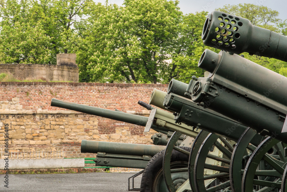 Collection of Second World War cannons at the Belgrade Military Museum Collection of Second World War cannons at the Belgrade Military Museum