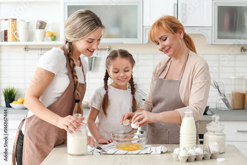 Young woman with mother and...