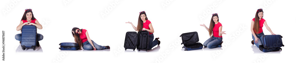 Young woman preparing for summer vacation Young woman preparing for summer vacation