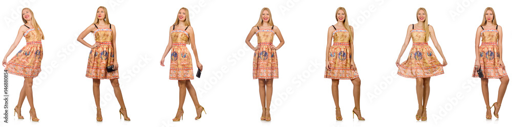 Woman in fashion looks isolated on white Woman in fashion looks isolated on white