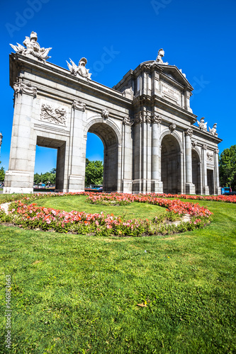 Alcala Gate (Puerta de Alcala) - Monument in the Independence Square in Madrid, Spain