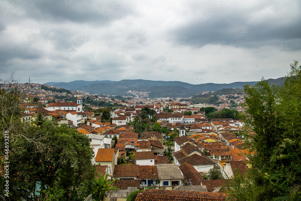 Obraz premium Aerial view of Mariana City - Minas Gerais, Brazil