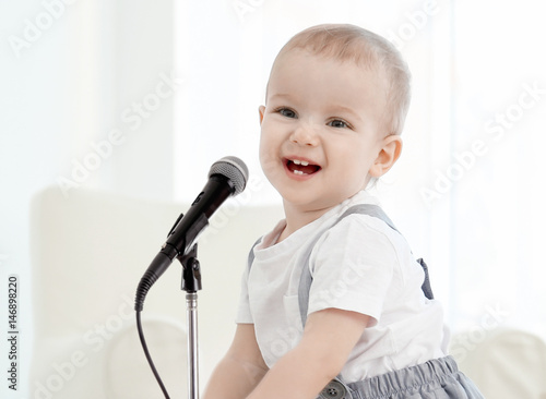 Cute little baby playing wi...