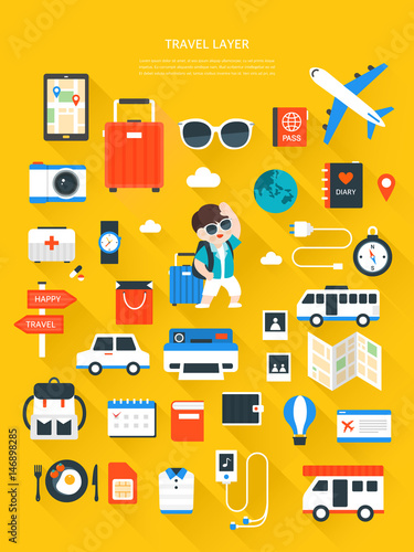 Travel Flat Illustrations Collection