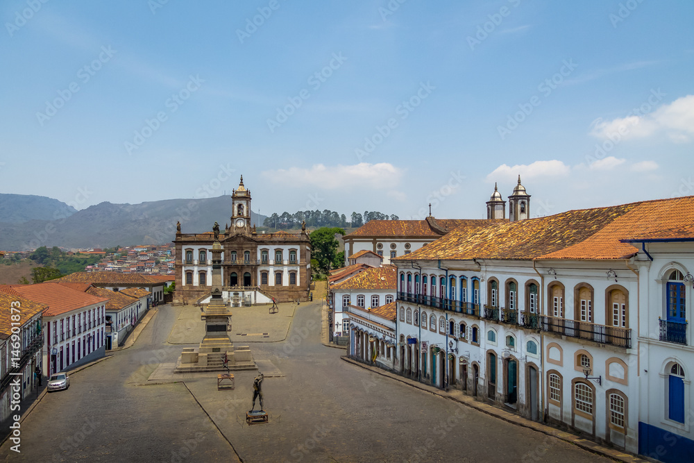 Fototapeta premium Tiradentes Square - Ouro Preto, Minas Gerais, Brazil