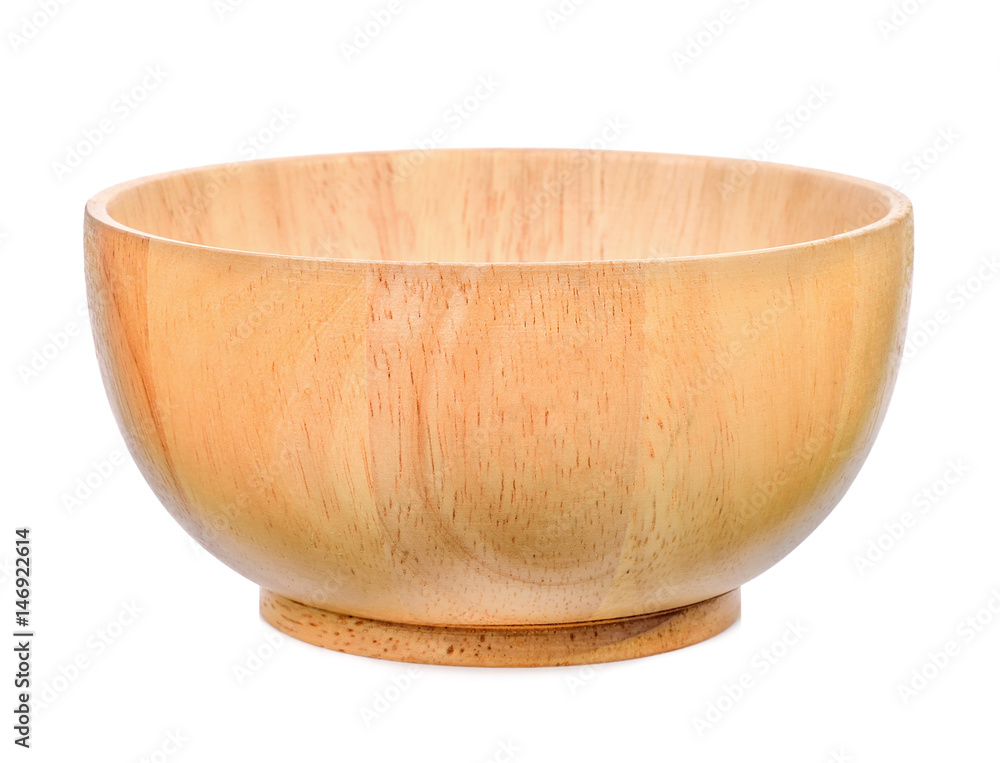 Wood bowl isolated on the white background Wood bowl isolated on the white background