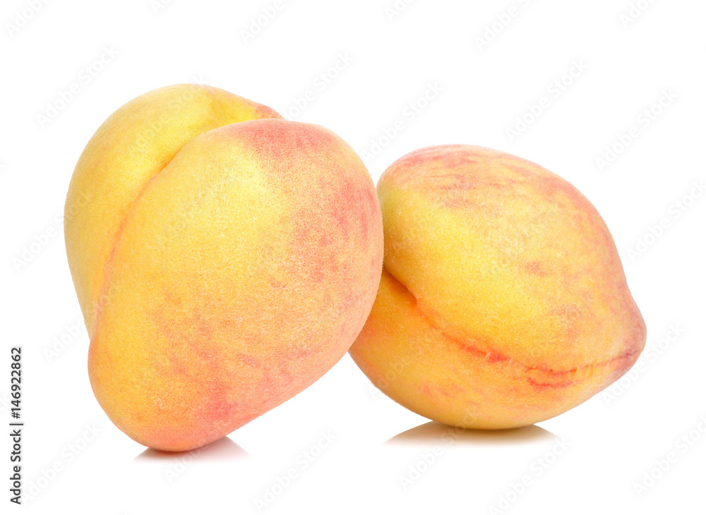 Peach isolated on the white background Peach isolated on the white background