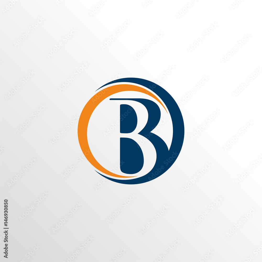 monogram letter b marketing logo icon with circle monogram letter b marketing logo icon with circle