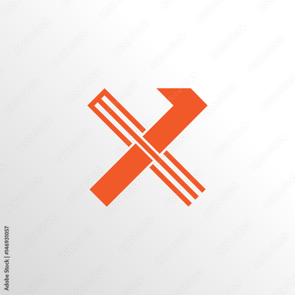 monogram letter x one marketing logo icon monogram letter x one marketing logo icon