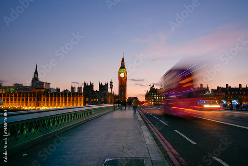 Big Ben and Westminster abbey in London, England