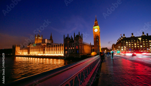 Big Ben and Westminster abbey in London, England