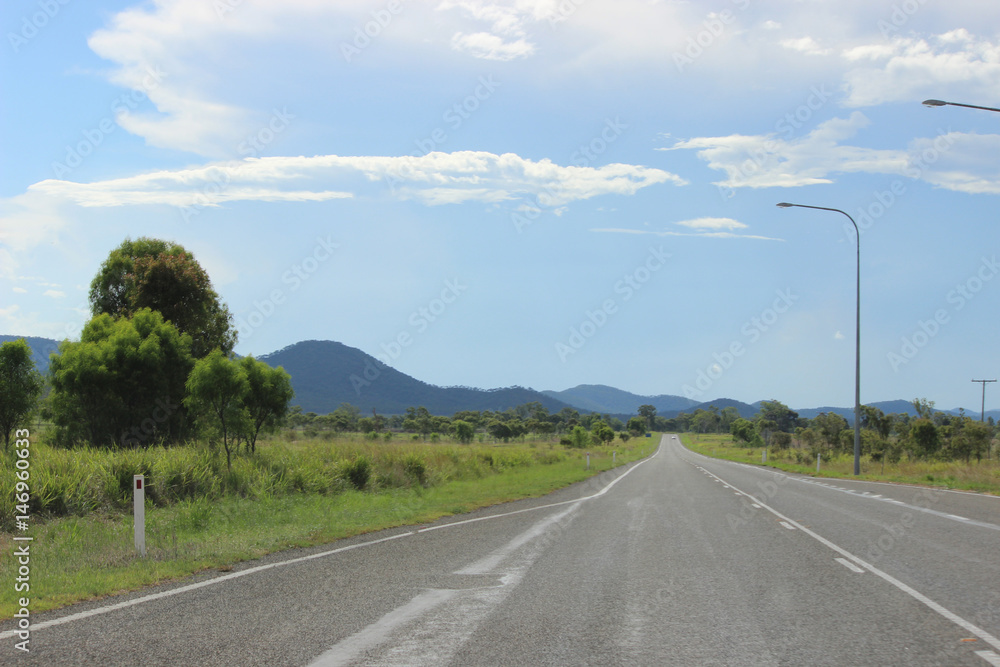 Highway in the country with mountains Highway in the country with mountains
