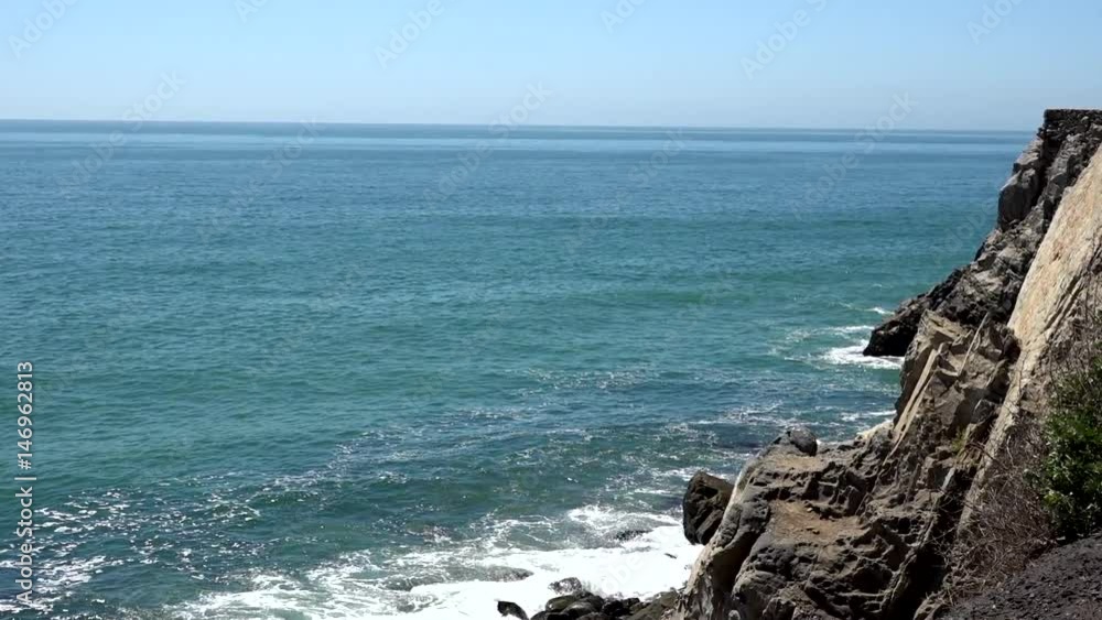 Waves crashing on the California coast, with sound Waves crashing on the California coast, with sound