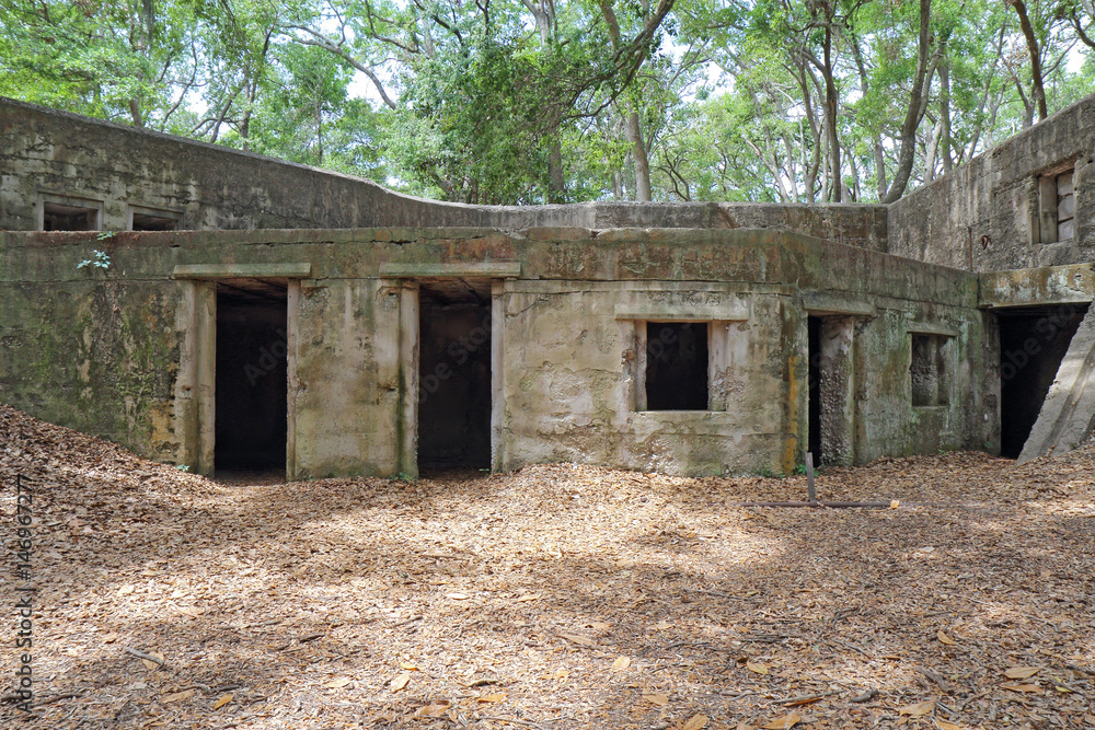 Ruins of Fort Fremont near Beaufort, South Carolina Ruins of Fort Fremont near Beaufort, South Carolina