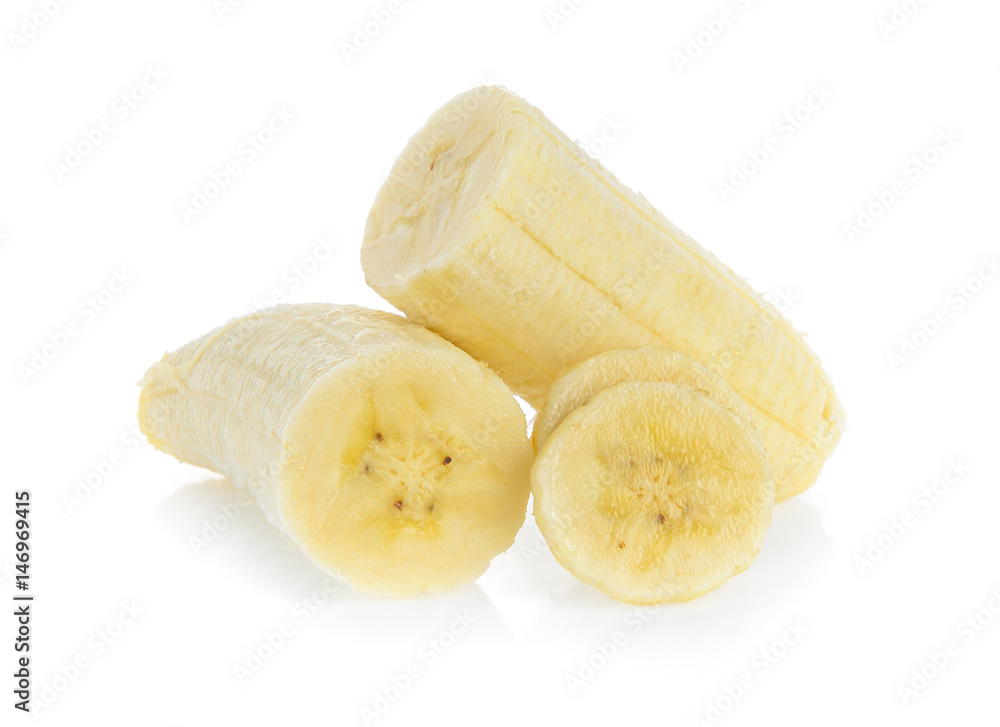 Banana slice isolated on white background Banana slice isolated on white background