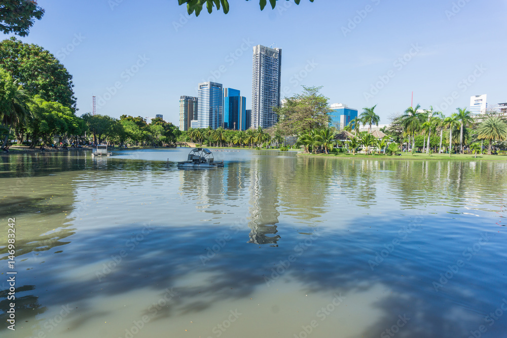 CHATUCHAK PARK, A large public park that sits next to Chatuchak Weekend Market in Bangkok Thailand.