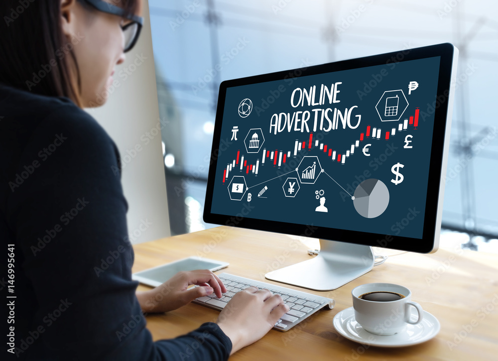 ONLINE ADVERTISING man working on laptop , Website Marketing , Update Trends Advertising , Online Business Content Strategy ONLINE ADVERTISING man working on laptop , Website Marketing , Update Trends Advertising , Online Business Content Strategy