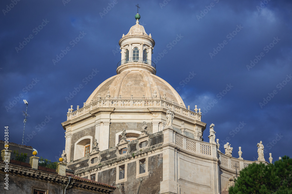 Abbey Church of Saint Agata in Catania, Sicily Island of Italy