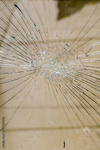 Fototapeta Naklejka Na Ścianę i Meble -  Cracks on the Glass