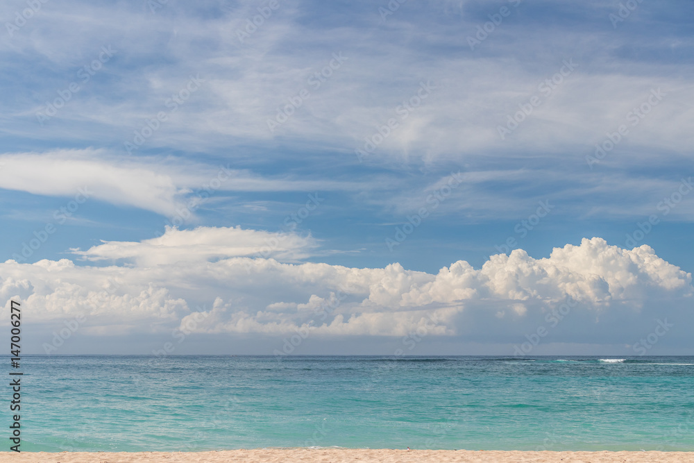 Obraz premium Tropical beach Nusa Dua, Bali island, Indonesia. Paradise place.