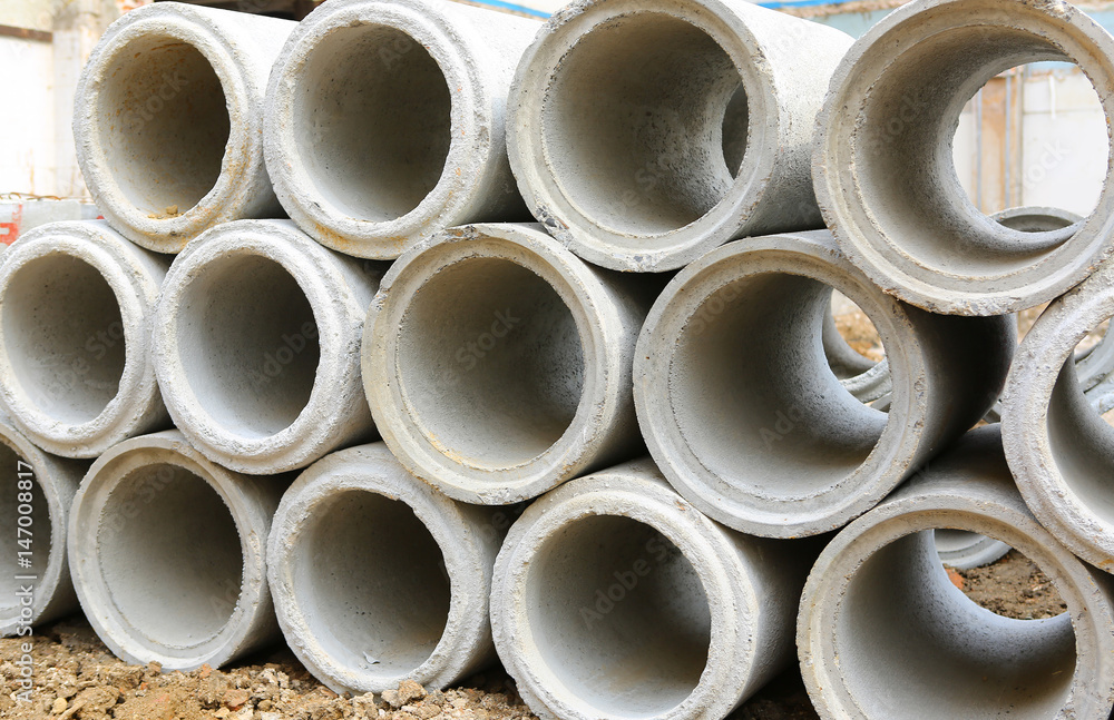 Industrial concrete pipe for building construction. Industrial concrete pipe for building construction.