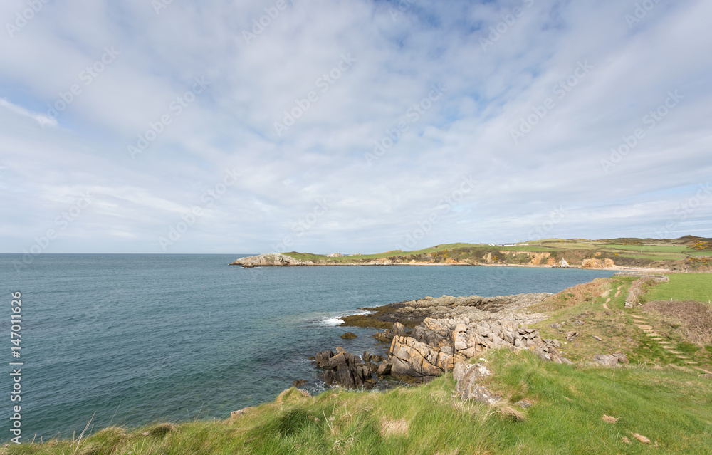 Rocky bays close to Cemaes Bay in Anglesey, North Wales