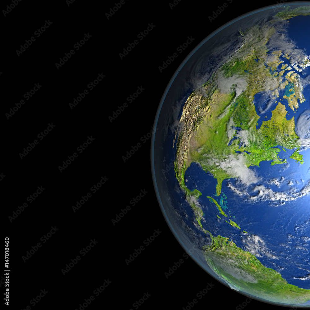 Fototapeta premium North America from space
