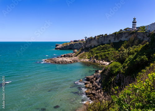 Photography Black Sea coastal line and Sile lighthouse, Istanbul, Turkey