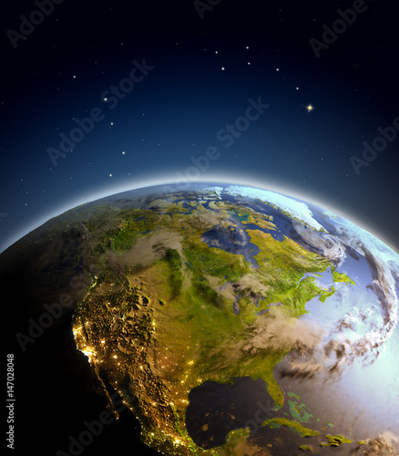 Fototapeta Naklejka Na Ścianę i Meble -  North America from space