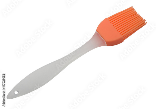 Silicone brush for kitchen isolated on white background