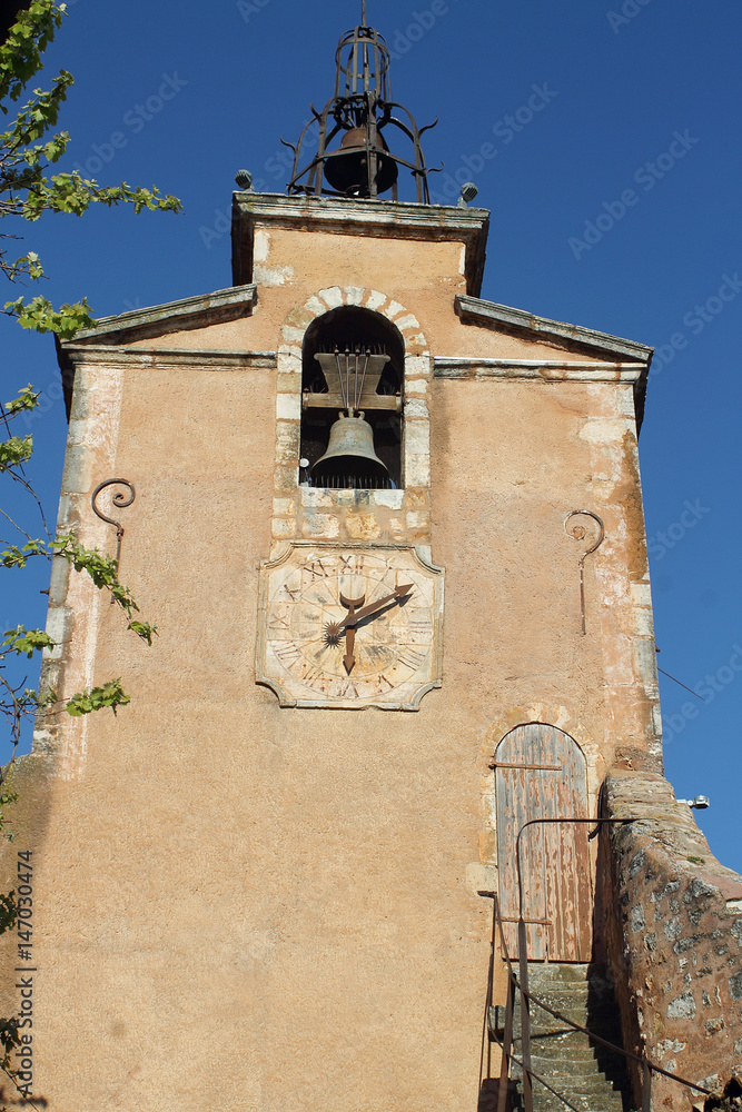 Roussillon, Provence, France. Bell tower